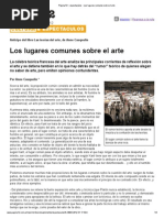 Los Lugares Comunes Sobre El Arte