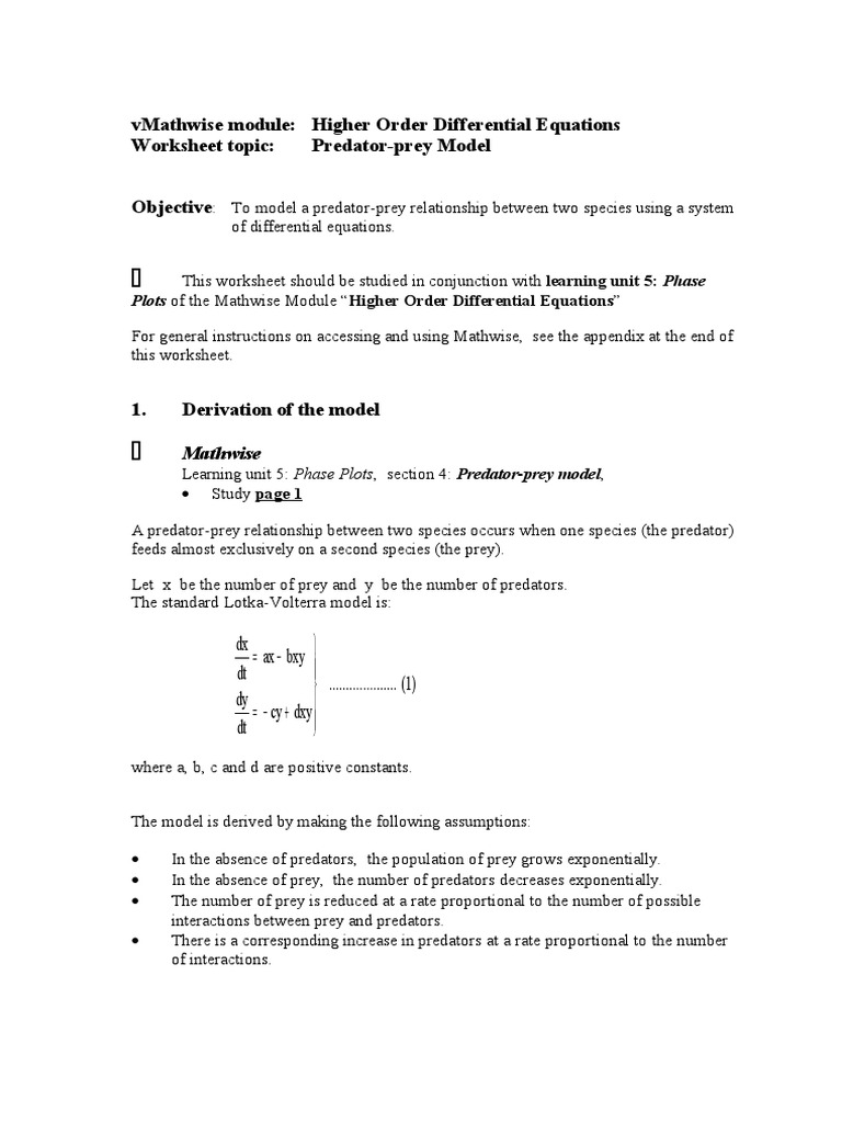 Pred Prey  PDF  Predation  Applied Mathematics Inside Symbiotic Relationships Worksheet Good Buddies