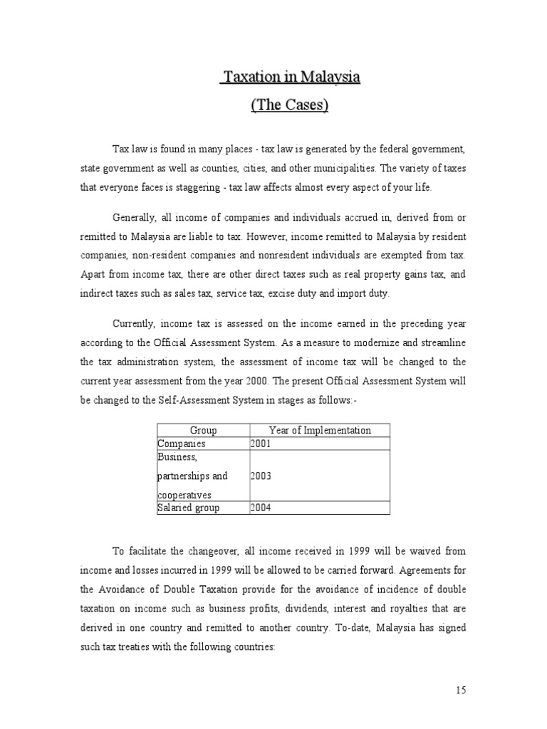Income Tax Assignment Corporate Tax Income Tax