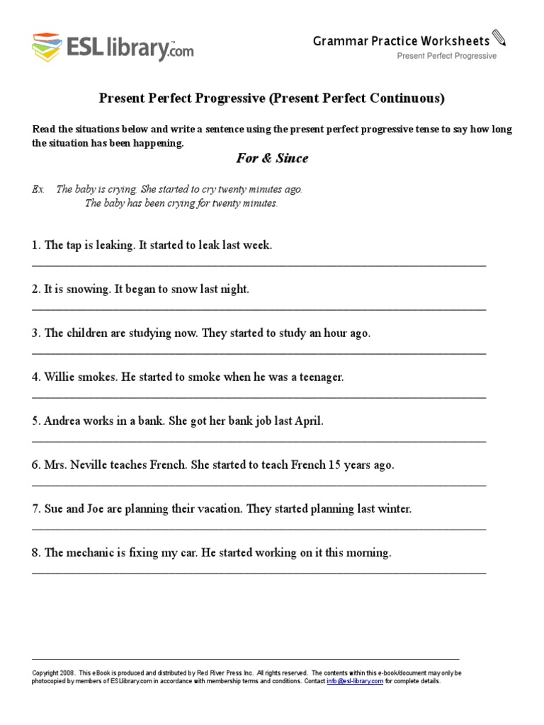 Present Perfect Progressive | PDF | Language Arts & Discipline
