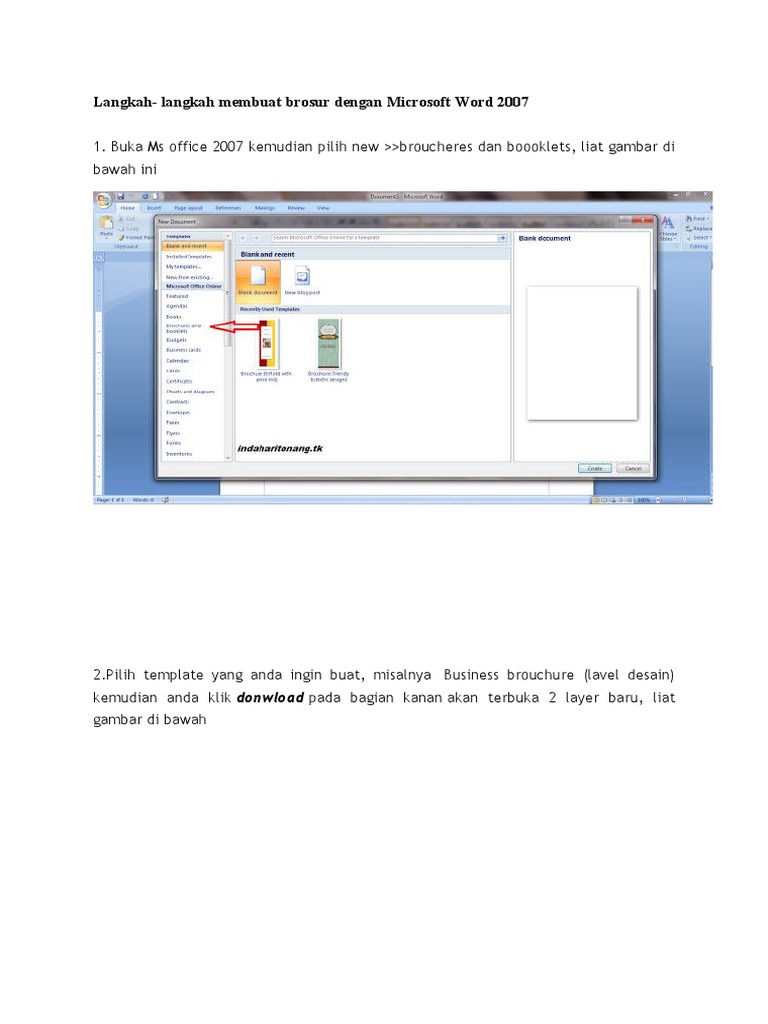 Langkah Membuat Leaflet Di Microsoft Word Dan Publisher