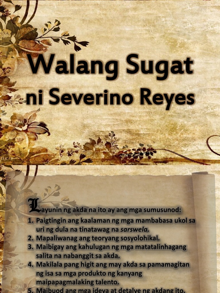 Walang Sugat Summary Ni Severino Reyes Ppt vrogue.co