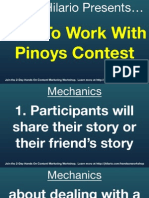 How To Work With Pinoys Contest
