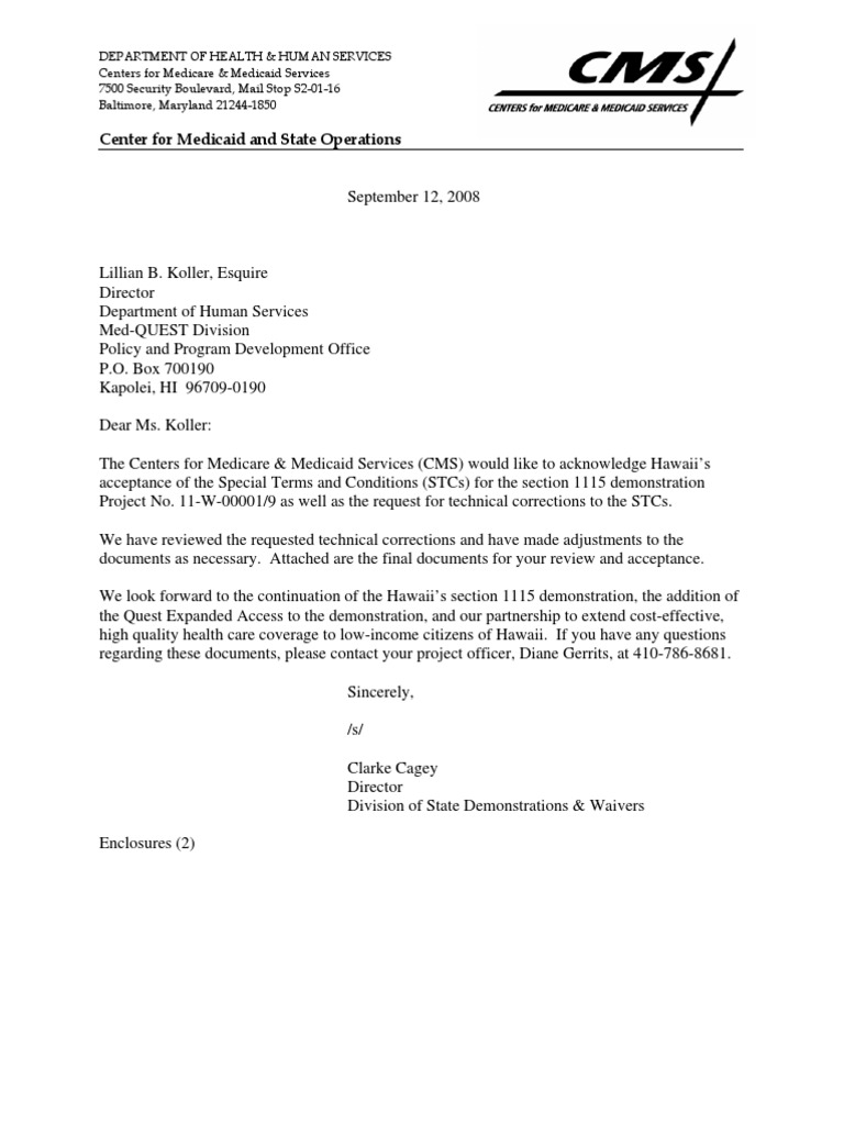 Hawaii QUEST Sept 2008 Technical Corrections Approval Documents PDF