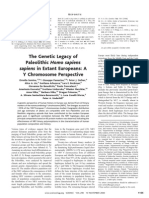 The Genetic Legacy of Paleolithic Homo Sapiens Sapiens in Extant Europeans - A Y Chromosome Perspective