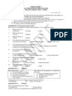 Sample Paper - 1 All India Design Entrance Exam Creative Ability Test - Paper
