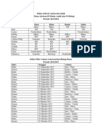 Daftar Jadwal Asisten Dan Judul