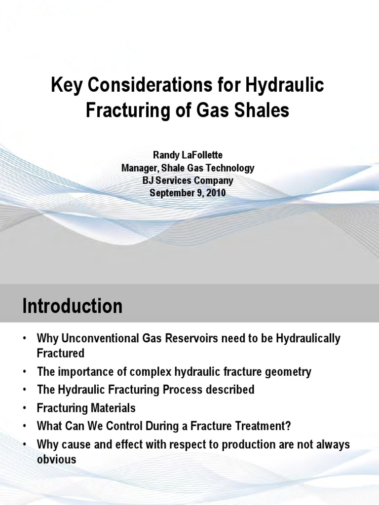 Hydraulic Fracturing Hydraulic Fracturing Chemistry