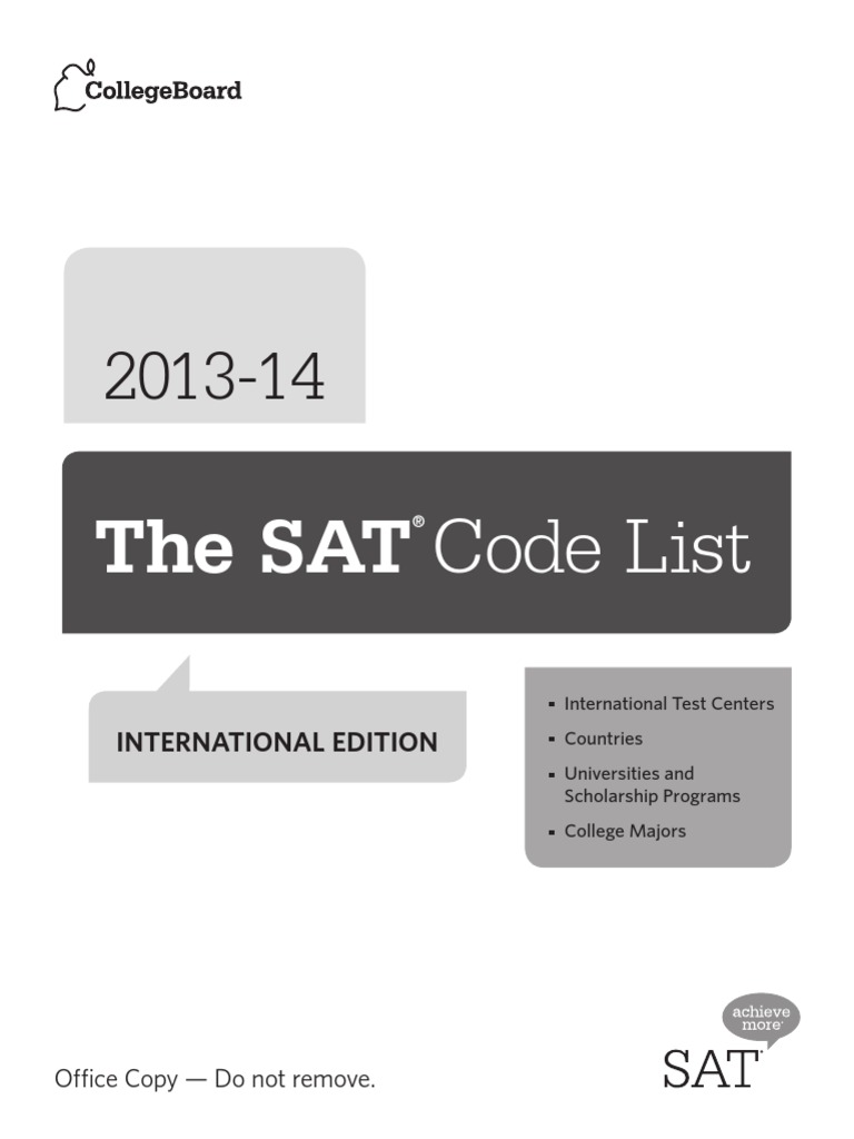 Sat Code List International PDF