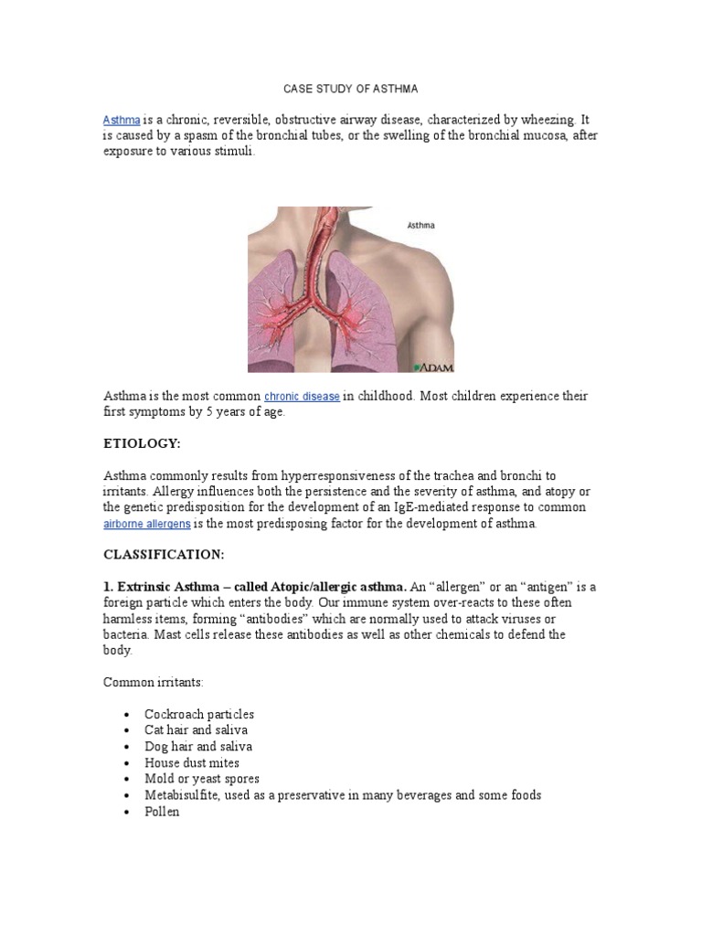 case study asthma attack answers