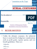 The Industrial Customer: For The Subject of