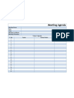 Meeting Agenda Template