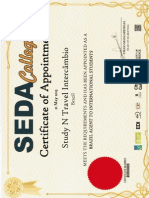 SEDA - Certificate of Appointment