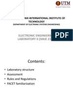 Electronic Engineering Laboratory Ii (Smje 2122) : Malaysia-Japan International Institute of Technology