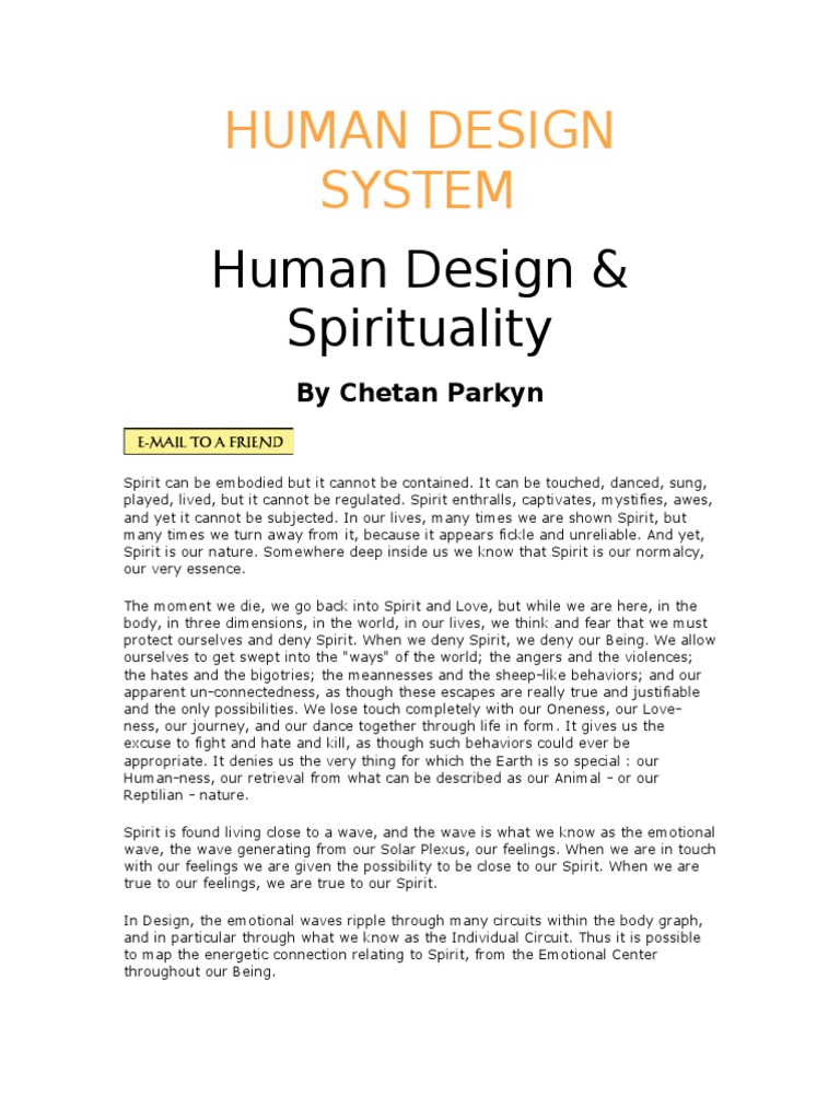 0 - Human Design - and Spirtuality - HUMAN DESIGN SYSTEM | PDF