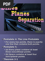 Lines, Planes, and Separation