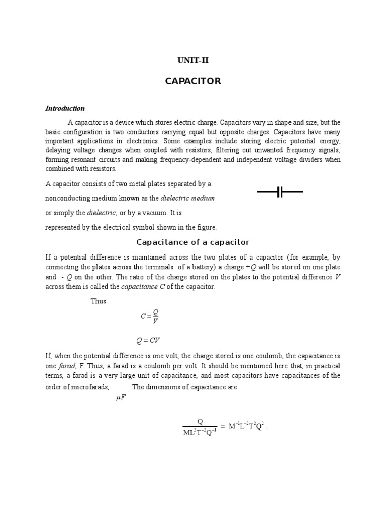 Capacitance of Parallel Plate Capacitors | PDF | Dielectric | Capacitor