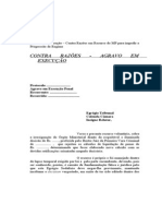 Agravo em Execução - Contra Razões em Recurso Do MP para Impedir A Progressão de Regime