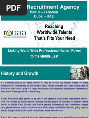 Rouaa Recruitment - Middle East Dubai | PDF | United Arab Emirates 