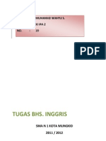 Tugas Bhs. Inggris: Nama: Muhamad Wahyu S. Kelas: Xiipa2 NO.: 19