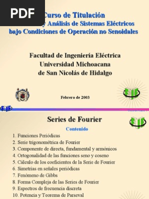 Series De Fourier Series De Fourier Densidad Espectral