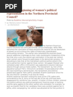 Is This The Beginning of Women's Political Representation in The Northern Provincial Council