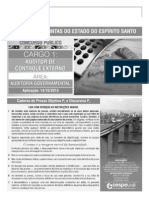 Prova Tce-es 2012 - Auditor Controle Externo - Audgov