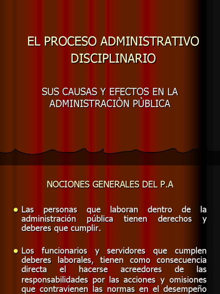 Proceso Disciplinario Administrativo | PDF | Derecho laboral | Derecho ...