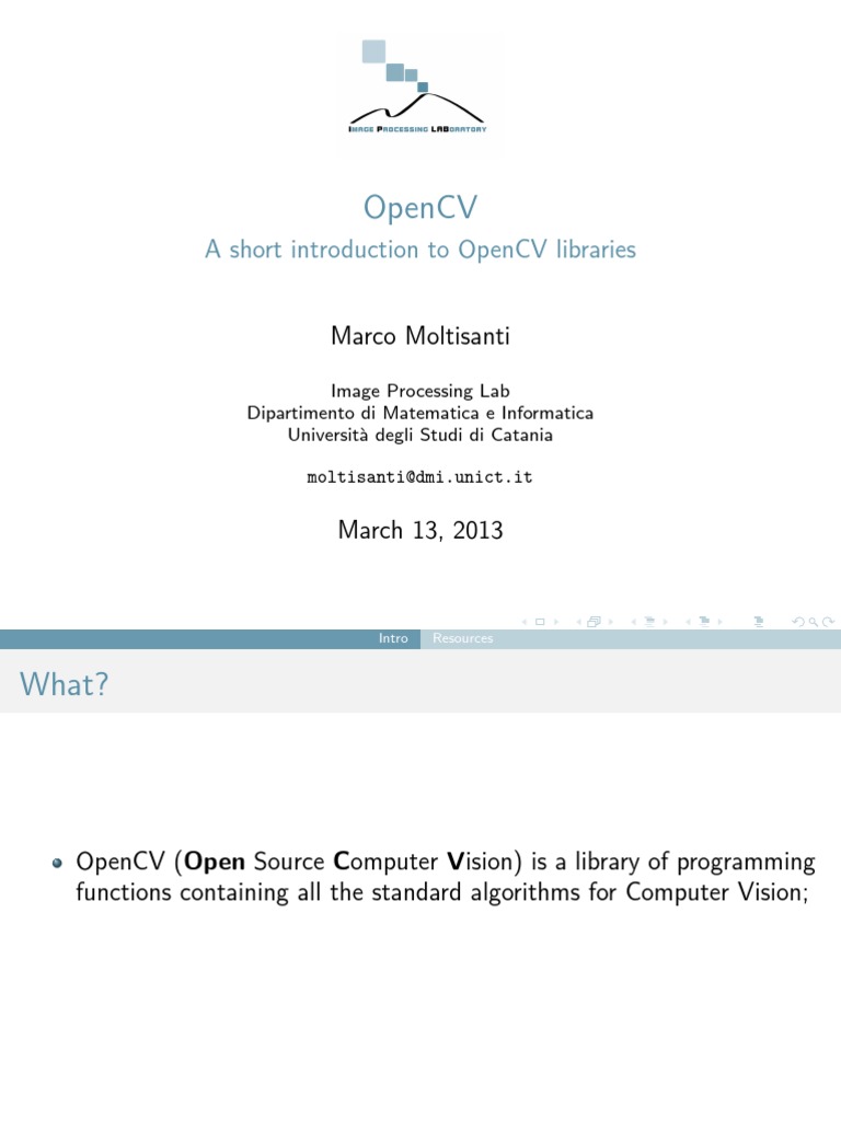 Opencv Manual Pdf | OpenCV Reference Manual – YLHE