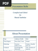 Download Presentation Skills by Sharad Jambukar SN17107640 doc pdf