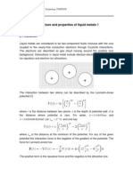 Structure and Properties of Liquid Metals 1: 2.1 Interaction