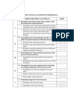 Lampiran 6 Instrumen Penilaian Kompetensi Kepribadian