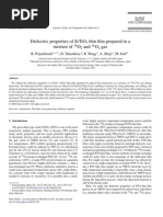 Prijamboedi B. Dielectric Properties of SrTiO3 Thin Film Prepared in a Mixture of 18O2 and 16O2 Gas 2008