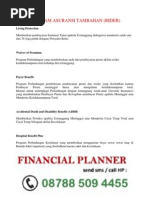 Download Asuransi  Program Asuransi Tambahan by Asuransi Manulife SN17109926 doc pdf