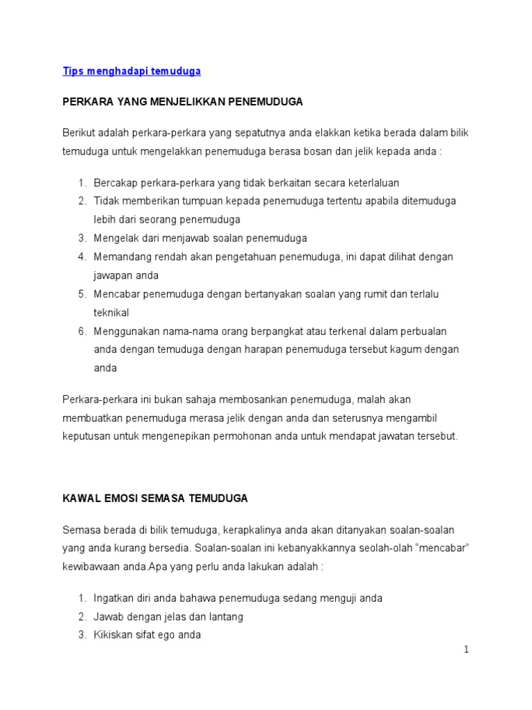 Contoh Soalan Analisis Keperluan Latihan - Kecemasan 2