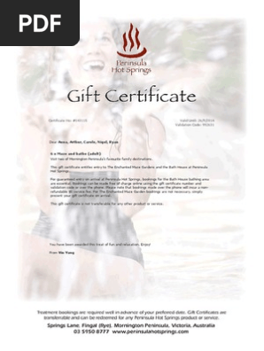 Gift Certificate 143115