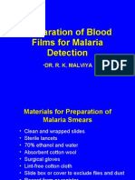 Preparation of Blood Films For Malaria Detection