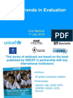 Future Trends in Evaluation: Live Webinar 1 July 2010