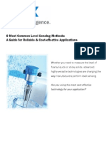 8 Most Common Level Sensing Methods: A Guide For Reliable & Cost-Effective Applications