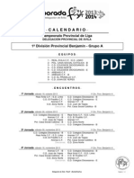 Calendario - 1 Div Prov Benjamín A - t2013 14