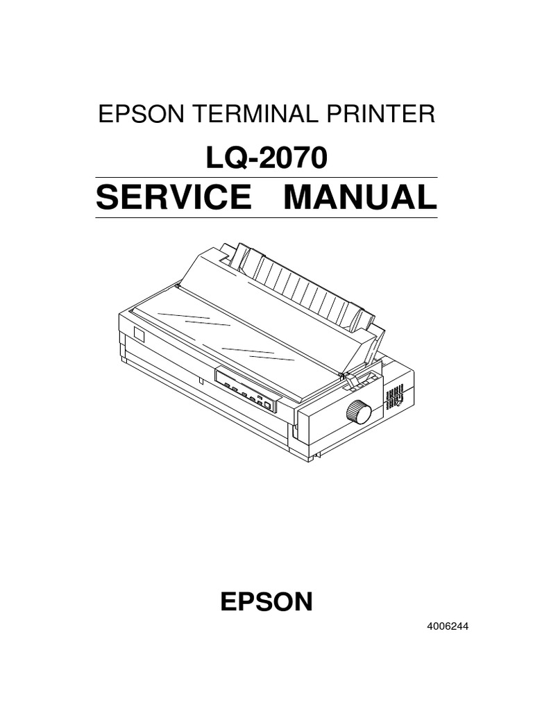 Epson LQ-2070 Service Manual | PDF | Typefaces | Printer (Computing)