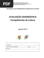 AVALIAÇÃO DIAGNÓSTICA LEITURA E ESCRITA