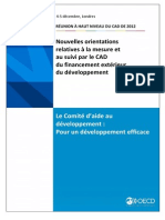 Nouvelles orientations relatives à la mesure et au suivi par le CAD du financement extérieur du développement