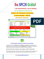 Tabela Excel GRÁTIS! Método - Sistema de Prestações Constantes A Juros Simples - SPCJS X PRICE...