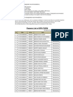 Passers List of 3rd Special EPS-ToPIK