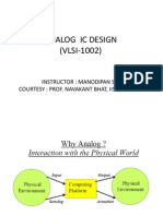 Analog Ic Design (VLSI-1002) : Instructor: Manodipan Sahoo Courtesy: Prof. Navakant Bhat, Iisc, Bangalore