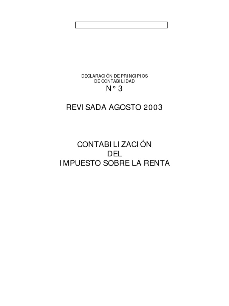Contabilidad del Impuesto sobre la Renta | PDF | Contabilidad ...