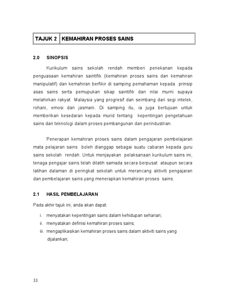 Kemahiran Proses Sains Pdf