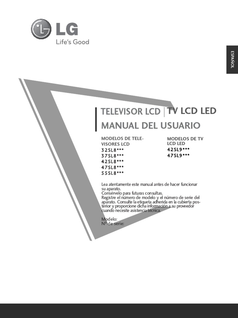 Manual Televisor LG LED Hdmi Televisión
