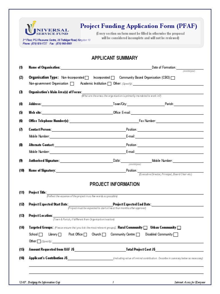 Community Internet Access Form | PDF